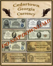 Photoshop Design Poster Cedartown Georgia National Currency & Script 16" X 20"