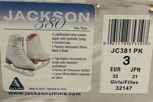 Jackson Soft Skate 380 Figure Skates Girls , Size 3 - Picture 1 of 6