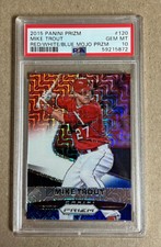 2015 Panini Prizm #120 Mike Trout Red/White/Blue Mojo Prizm PSA 10 $144.99