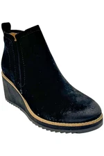 Sofft Women's Emeree Waterproof Wedge Chelsea Booties Black