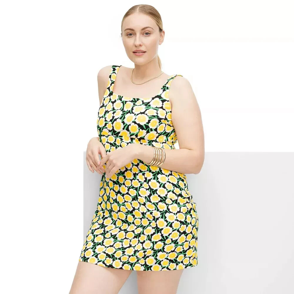 NWT Diane Von Furstenberg For Target 90's Shift Yellow Poppy