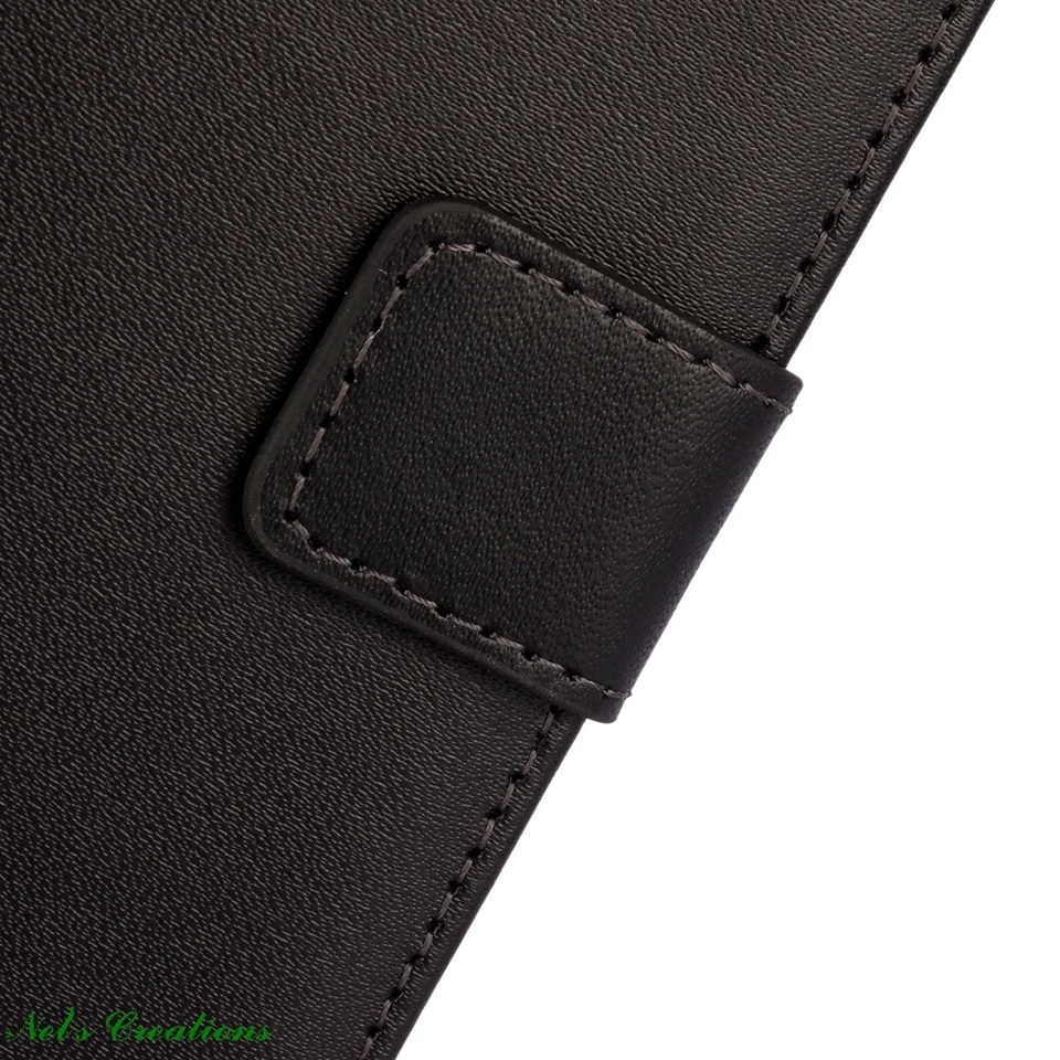 Real Genuine Leather Phone Wallet Case Cover Card Samsung Galaxy S6 Cover Stand - Image 4 of 4