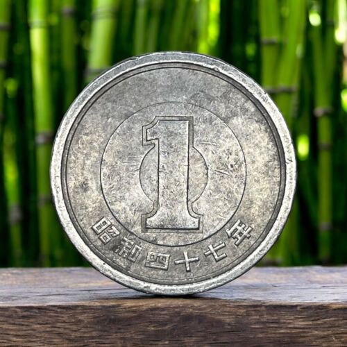 1972 (Showa 47) State Of Japan 1 Yen Sprouting Bamboo Japan Mint Aluminum Coin