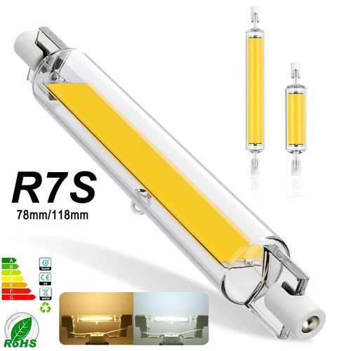 R7s LED 78mm 118mm Tubo de Vidrio Bombilla Regulable COB Bombilla Reemplazar Lámpara Halógena - Imagen 3 de 24
