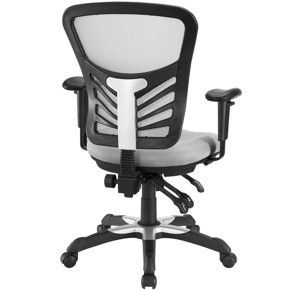 Silla de oficina Modway articulada de malla ergonómica en gris Foto 4 de 4
