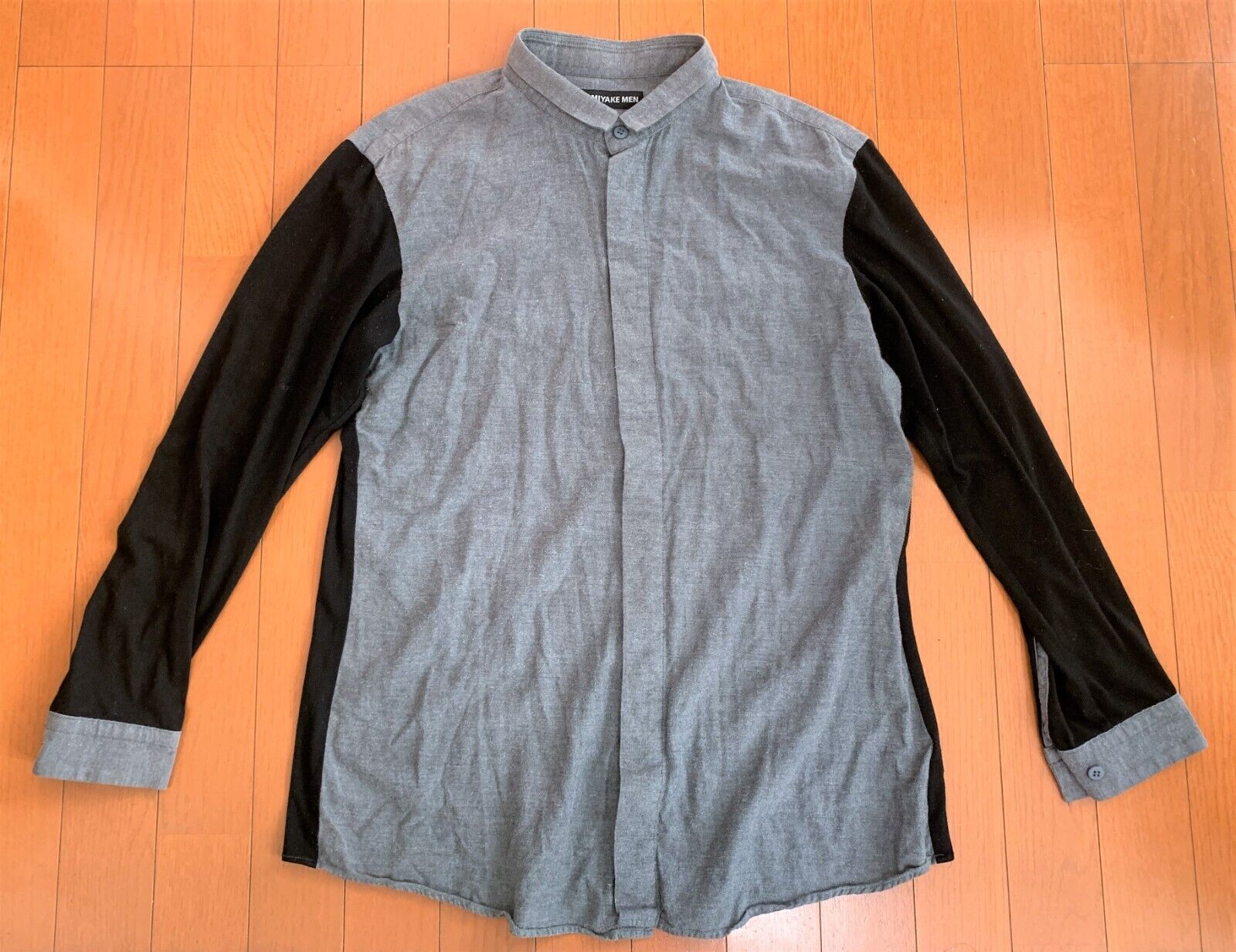 Issey Miyake men 2014aw multifabric shirt, size 2 (fits M)