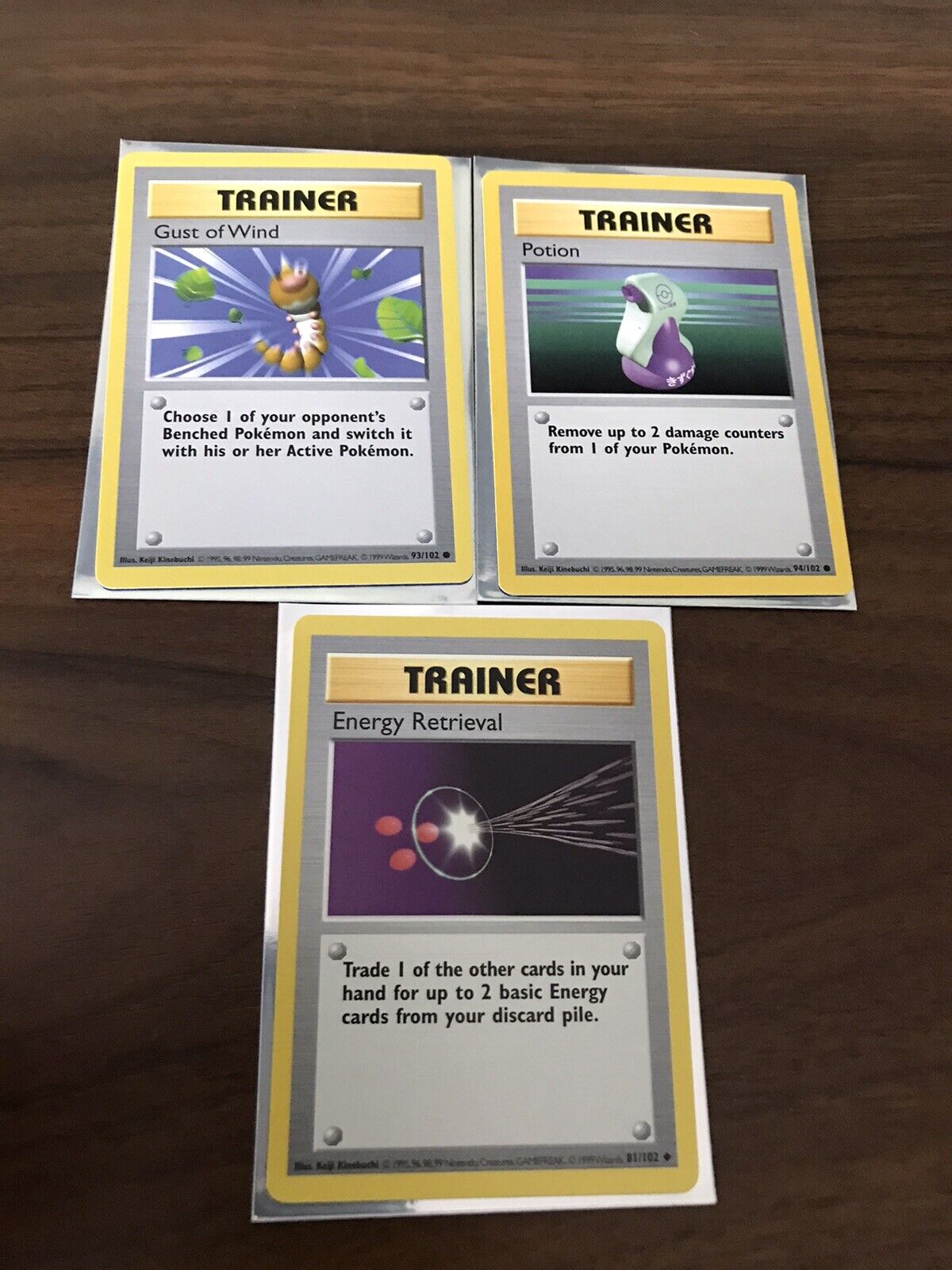 Pokémon Card Lot WOTC Vintage Base Set Shadowless Trainer Cards Potion Near Mint