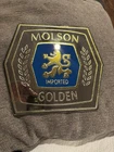Vintage Molson Golden Beer Mirror / Bar Sign - 10" x 9" - Beeco
