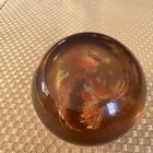 Vintage Art Glass Blown Glass Paperweight Amber Color One Of A Kind — photo 4
