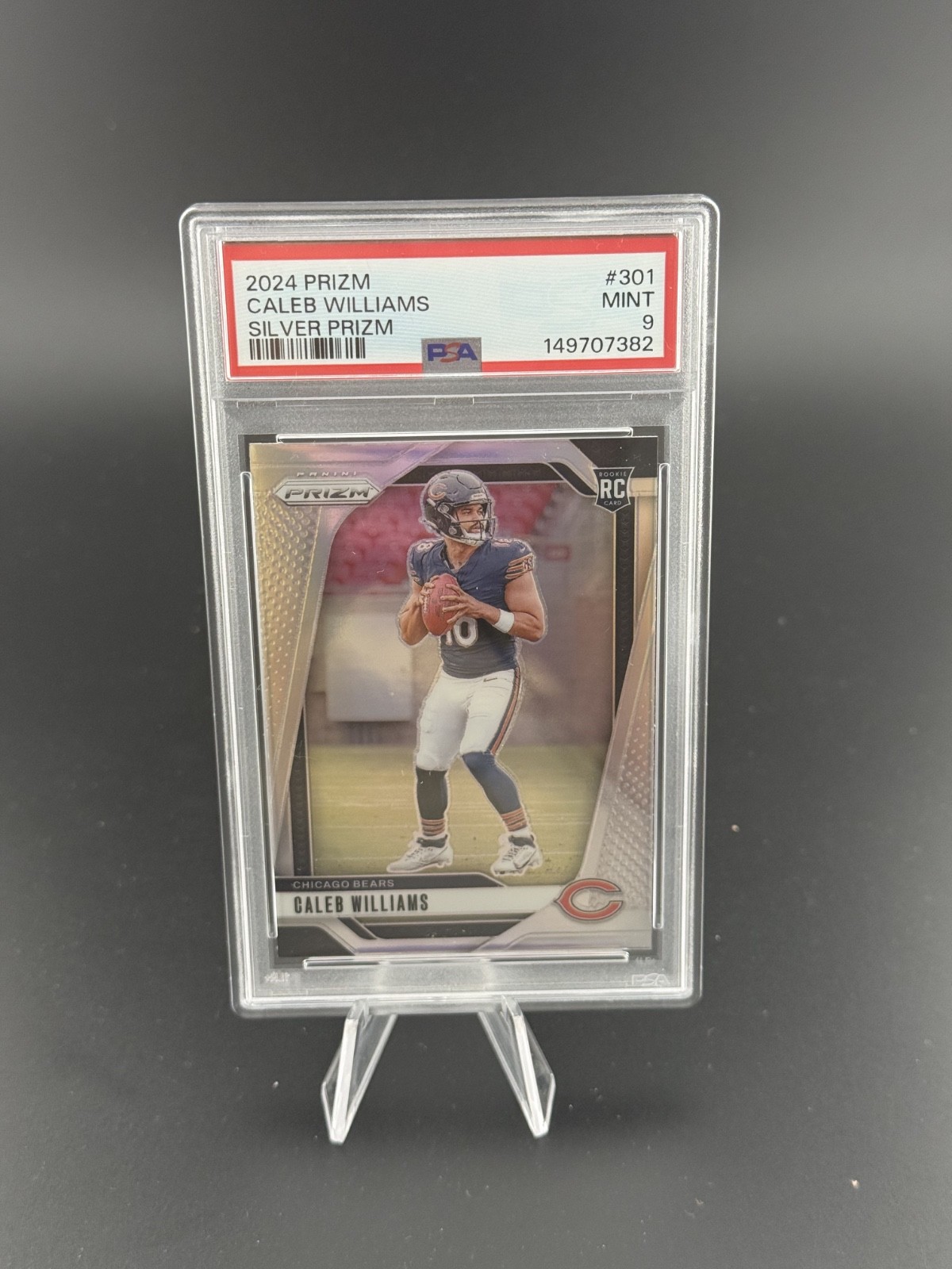 2024 Panini Prizm Caleb Williams Prizm Silver Rookie RC #301 PSA 9 Bears PC