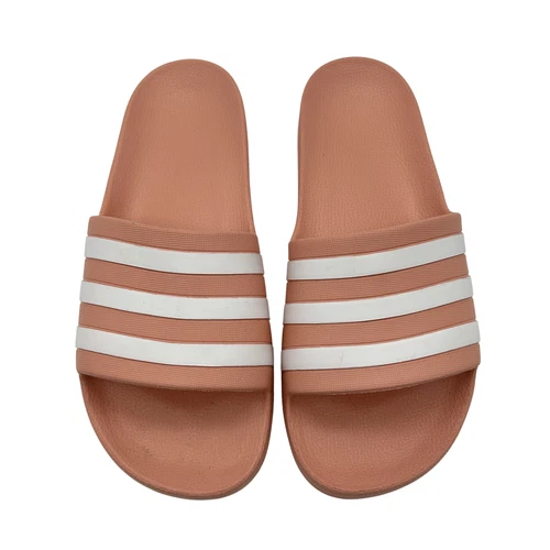 Sandali Adidas Adilette donna taglia 9 rosa a righe slip on comodi