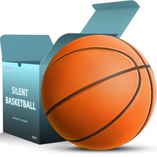 Silent Basketball Size 7 29.5" Grooved Airless Foam Indoor Basketball for...
