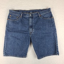 Levi's 505 Jean Shorts Mens 40 Blue 10" Inseam Medium Wash Denim 100 Cotton