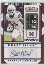 2020 Contenders Draft Picks College Ticket Blue Foil Cameron Dantzler Auto 0a4v
