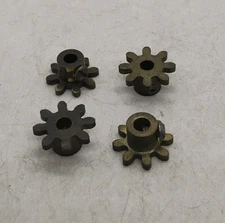 Gilbert Erector Set Solid Brass 8-Tooth Pinion Gear Lot of 4