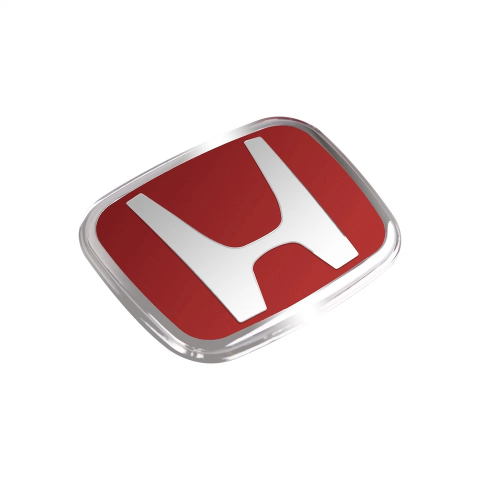 Fit For Honda 2000-24 Civic Coupe SI 4dr 2dr Steering wheel Red Badge JDM Emblem - Image 4 of 4