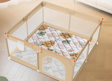 Baby  Toddler Playpen w/ upgraded Playmat - 64" x 64" - Omzer/Abdtech