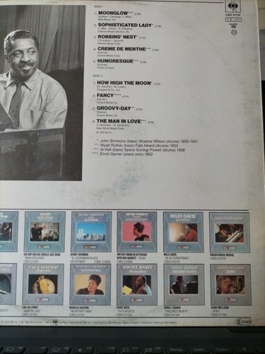 LP - Erroll Garner Encores In Hi Fi Jazz Vinile Musica Rara CBS 21134 - Picture 3 of 11