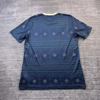 Jamaica Adidas Jersey Mens Large Blue Soccer Football Pre Match