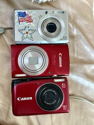 sony cyber shot, canon elph 180, canon A2200