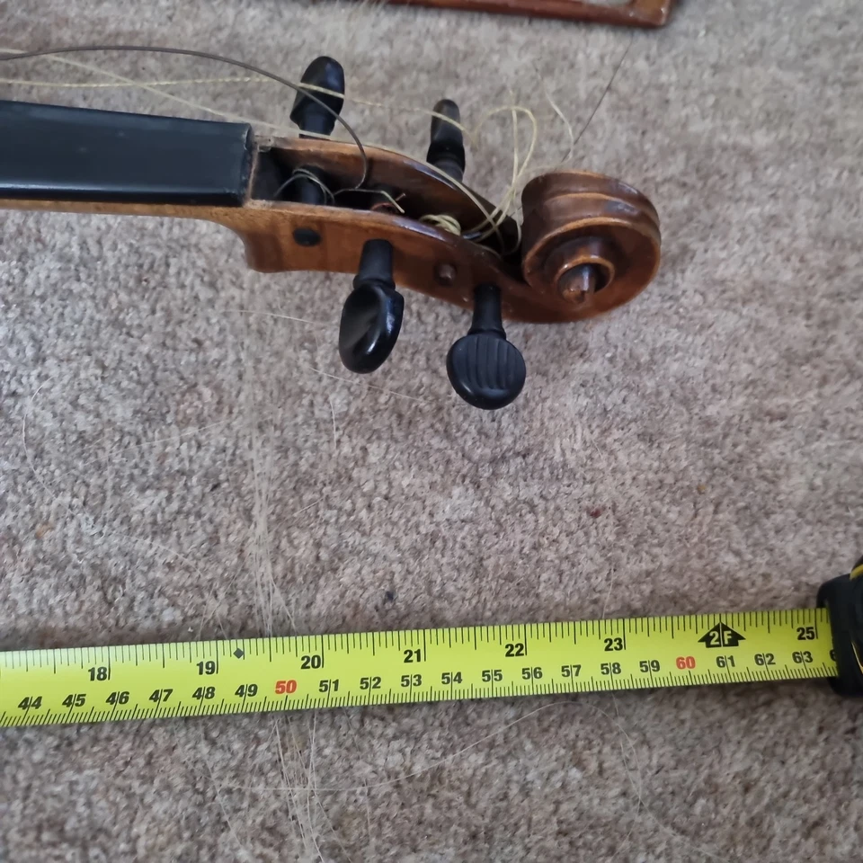 Antique 4/4 HOPF Violin and Bow AS IS/REPAIR RESTORATION - Image 3 of 4