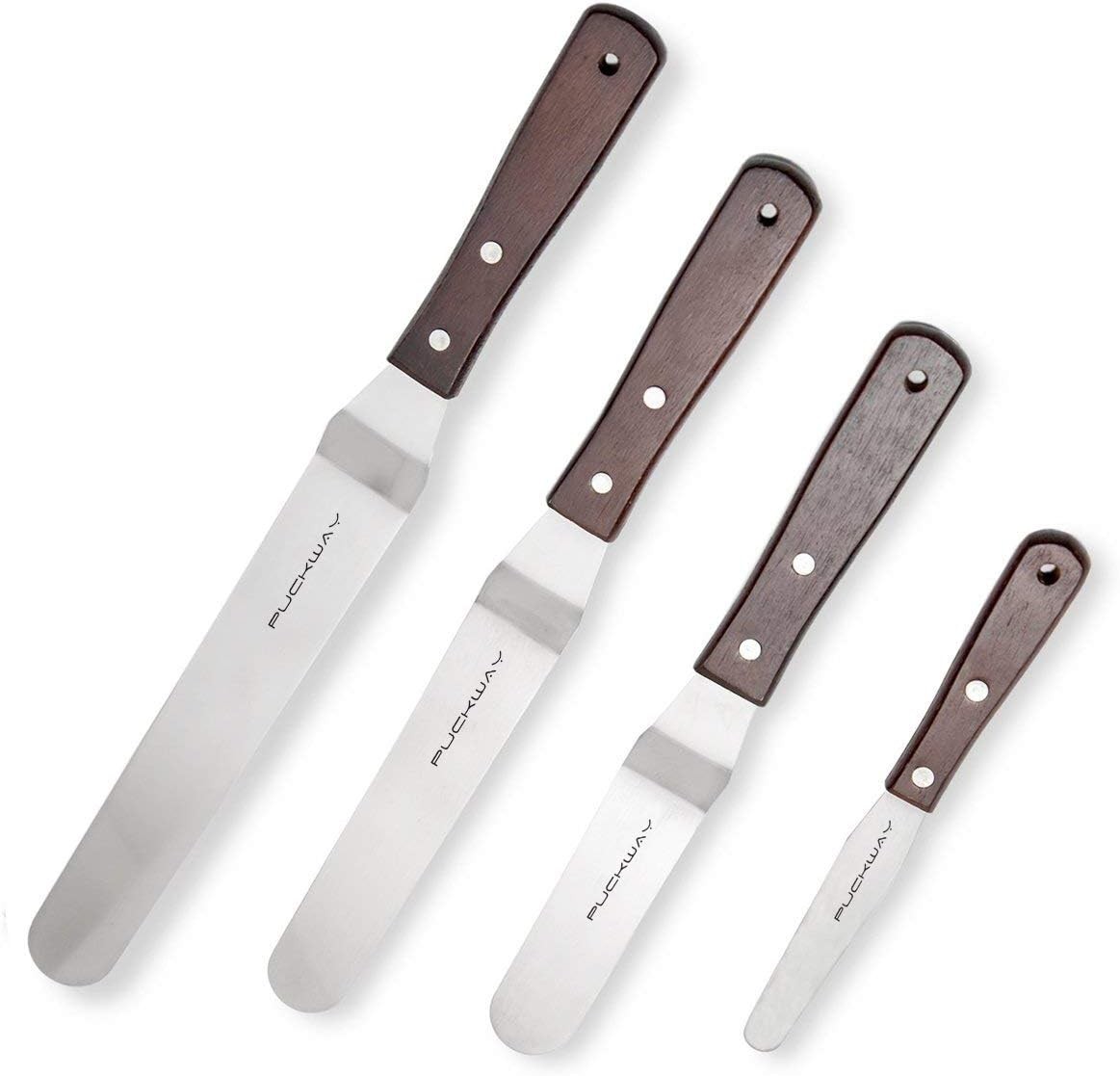 Offset Cake Icing Spatula Set of 4- 4 inches, 6 8 10 inches 