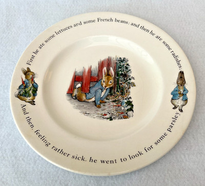 Vintage Wedgwood 8'' Peter Rabbit Salatteller Beatrix Potter Made in England