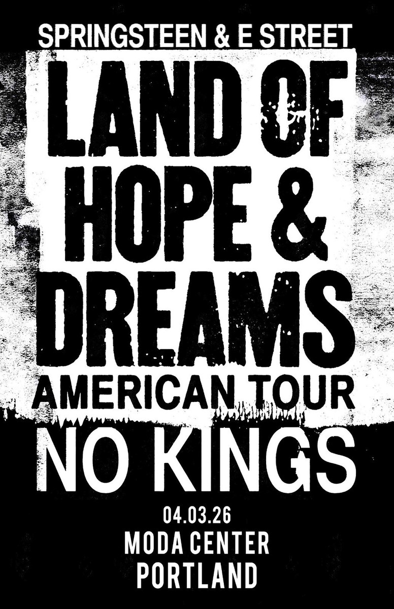Bruce Springsteen Land of Hope and Dreams 2026 Portland Framed