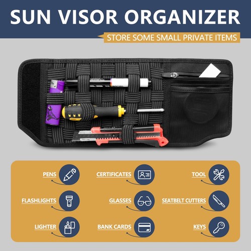 Visor Organizer Sun Visor Molle Panel for Bronco, Tactical Sun Visor Organize... - Picture 3 of 9