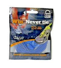 Lock Laces Elastic Shoelace  Fastening System Royal Blue New/Sealed