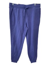 Members Mark Ribbed Active Jogger Pant Size XL Blue Elastic Waist Athleisure NEW