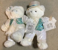 Christmas Bears Set of 2 Christmas Plush 19   2003 Dan Dee MINT W/ Tags