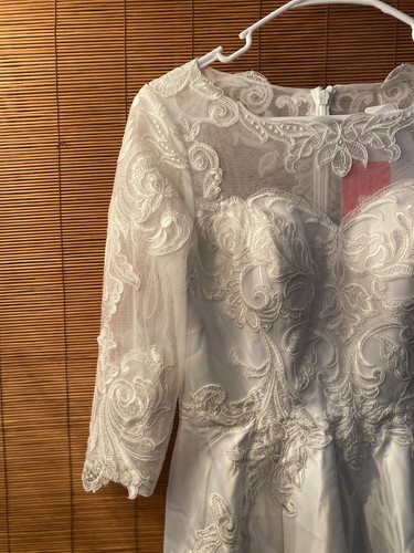 NWT JJ's House Ivory Tea Length Wedding Dress Size 4 - Picture 2 of 7