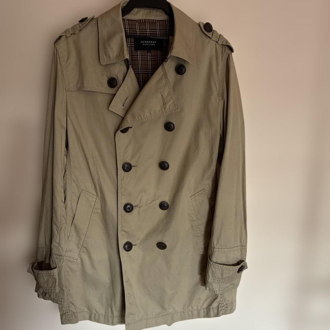 Burberry Black Label Trench Coat Asian fit M US size S Used Men's Cotton Beige