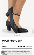 Capezio 561 Tap Jr Footlight Black New In Box Black Size 5.5 M Womens