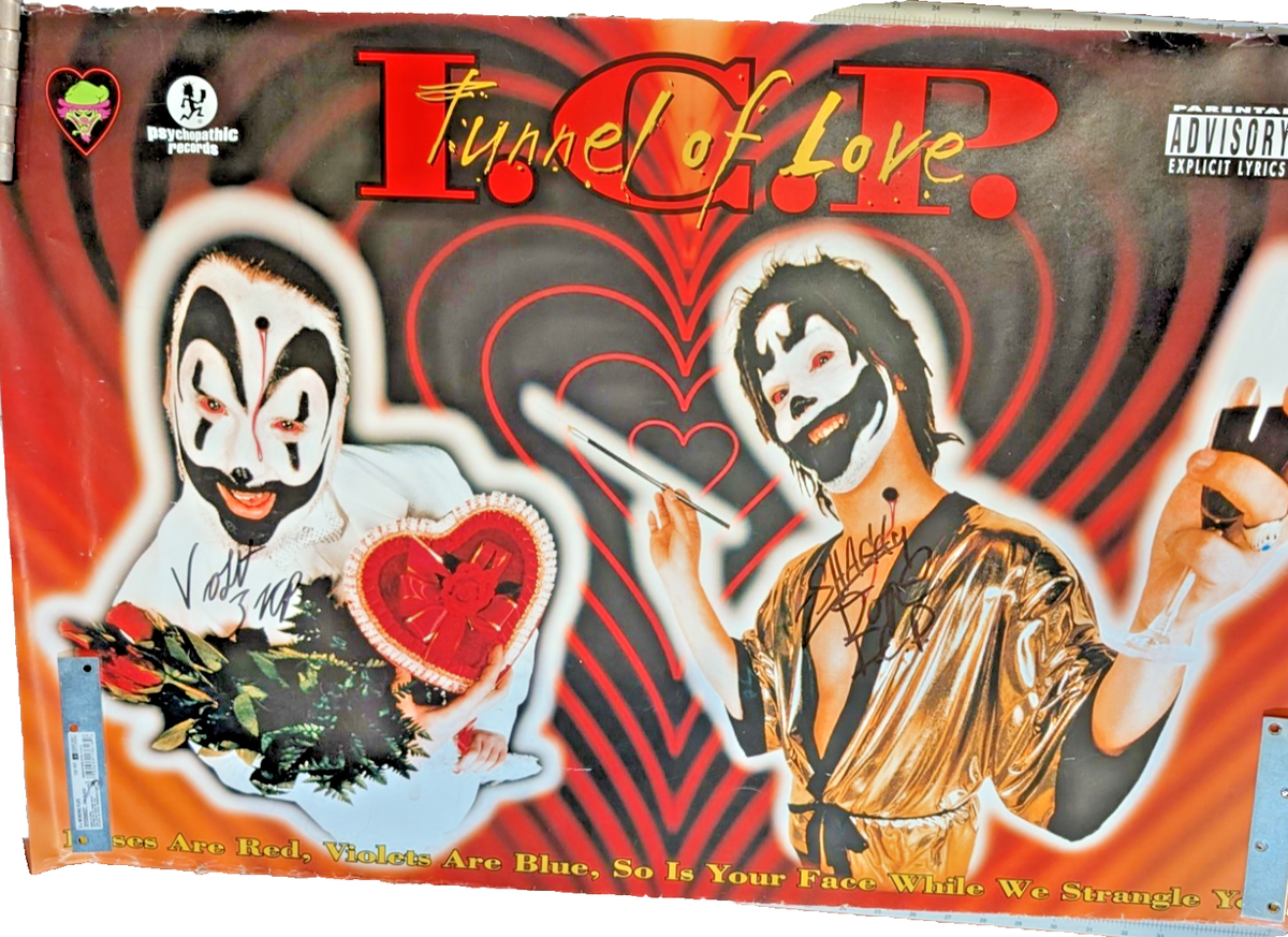 Vintage Signed Insane Clown Posse ICP Poster Tunnel Of Love Poster