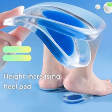 Soft Silicone Shock Absorbing Insoles Men's and Women's Invisible Height Increas