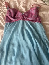 Lingerie Baby Doll Top Y2K Coquette Lace Mesh Size L