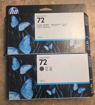 2 ORIGINAL  HP 72 DESIGNJET GRAY, PHOTOBLACK, -130ml
