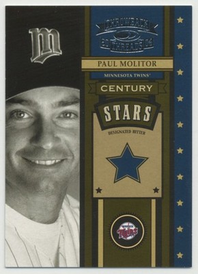 Paul Molitor 2004 Donruss Throwback Threads Century Stars /1500 #CS-39 Minnesota