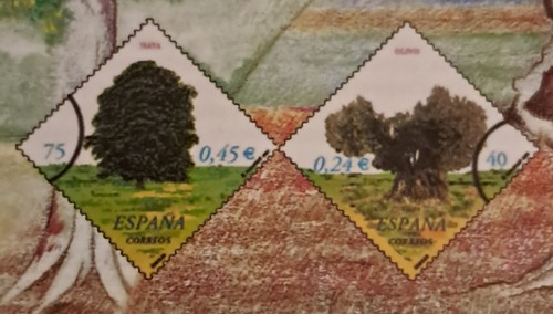 SELLOS ESPAÑA SPAIN 2001 FOLLETO INFORMATIVO EMISIÓN 'ÁRBOLES ESPAÑA' 18-2001 - Imagen 2 de 2