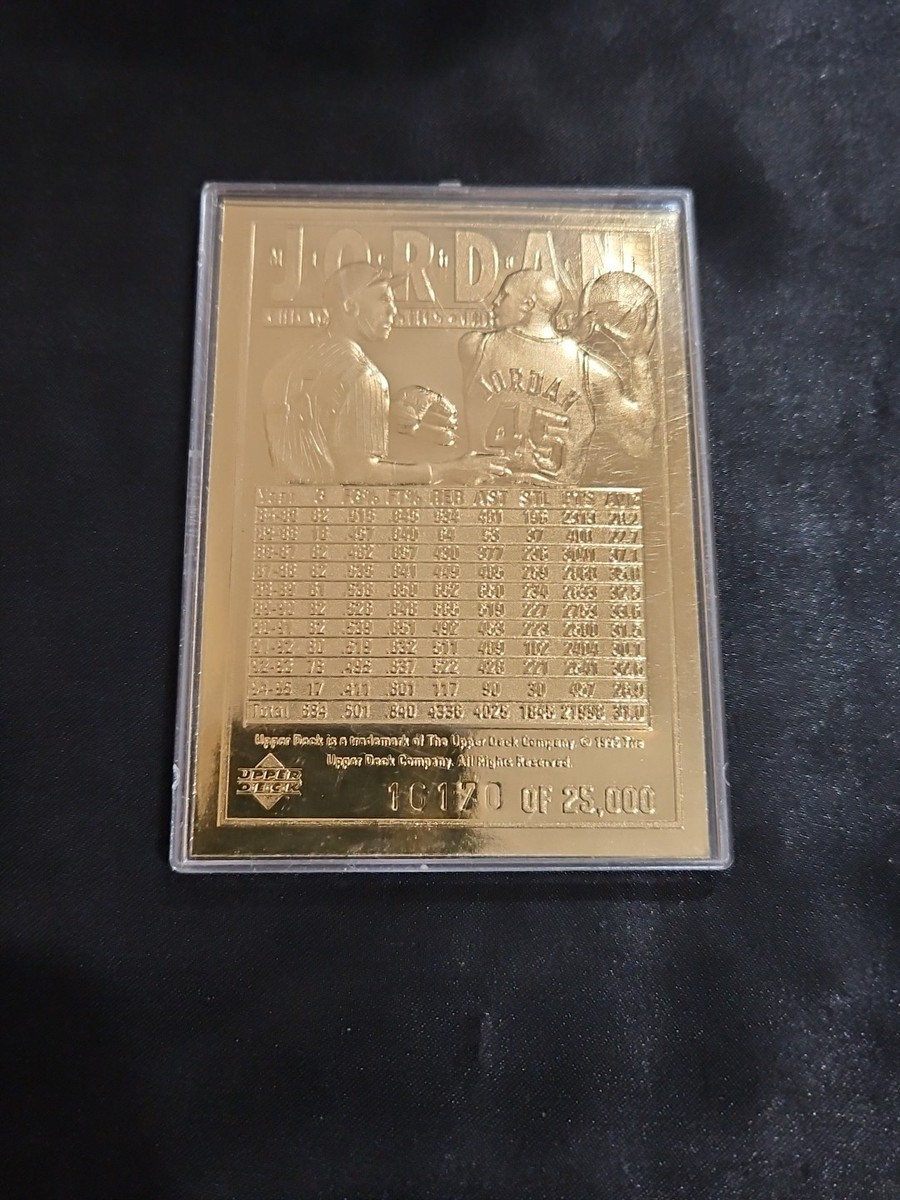 1995 Upper Deck 23 Karat Gold Michael Jordan #16170/25000 | eBay