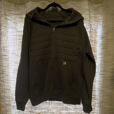 Ariat Rebar Men's Quilted Full Zip Hooded Hoodie Black Size L