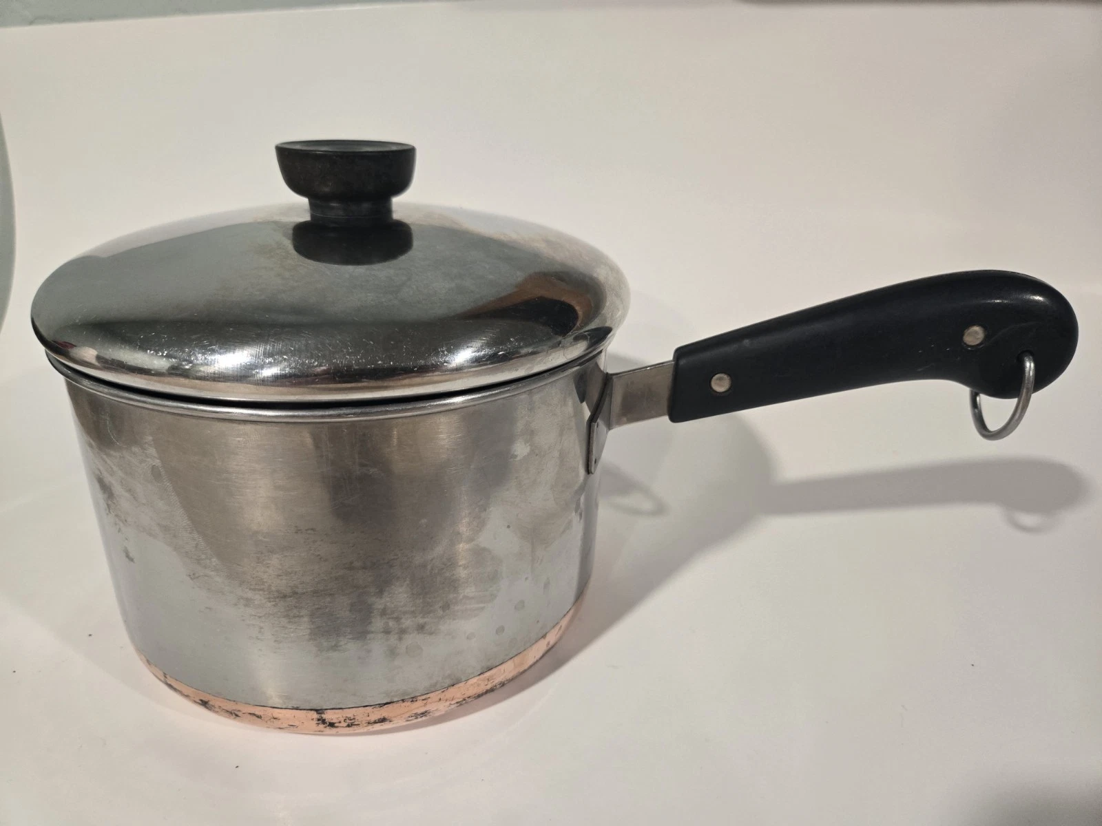 Revere Ware 1801 3 Qt Sauce Pan Copper Clad Bottom Pre 1968 Double Ring