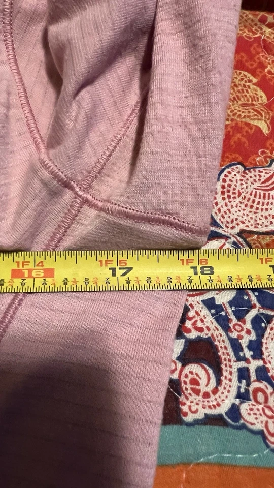 Lululemon Dolman Long Sleeve Striped Crewneck Top Pink Size 6 Lightweight Gym - Image 4 of 4