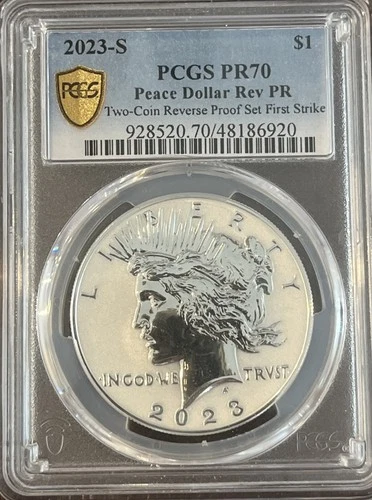 2023-S $1 Peace Dollar PCGS PR70 Reverse Proof