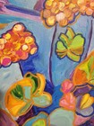 Original Abstract Colorful Flowers Modern Unique Wall Art Acrylic Canvas 11X14 — photo 2