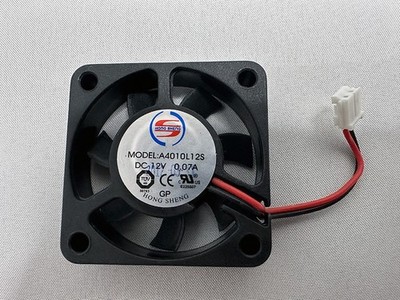 Hong Sheng 40x40x10mm DC 12V, 0.07A, 2-Wire Cooling Fan A4010L12S - NEW