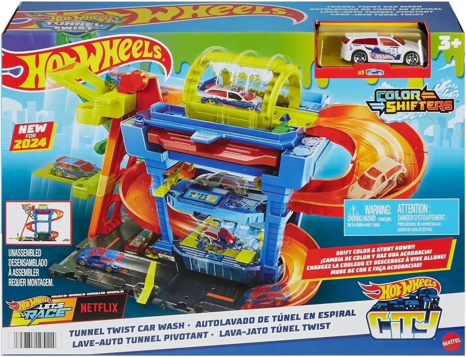 Hot Wheels Colour Changing Tunnel Car Wash with 1 Colour Changing Vehicle - Image 2