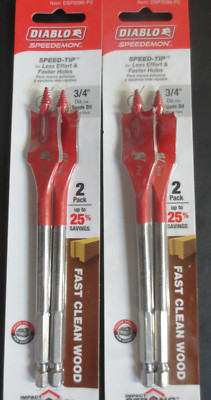 Diablo Tools 3/4in x 6in SPEEDemon Spade Bit DSP2090-P2 - 2 PACK - 2 EACH